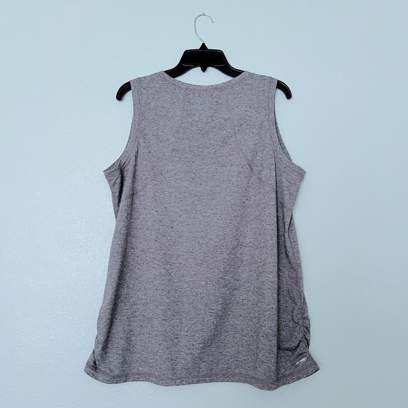Danskin Now Charcoal Grey Heather Loose Fit Dri More Racerback Tank Top - Picture 2 of 3
